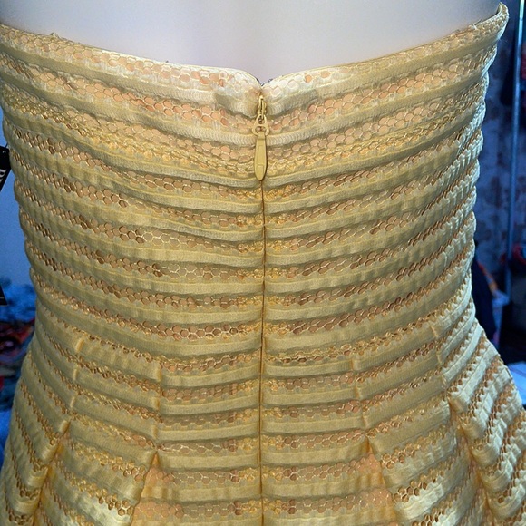 NY&C  strapless yellow dress - Picture 4 of 7